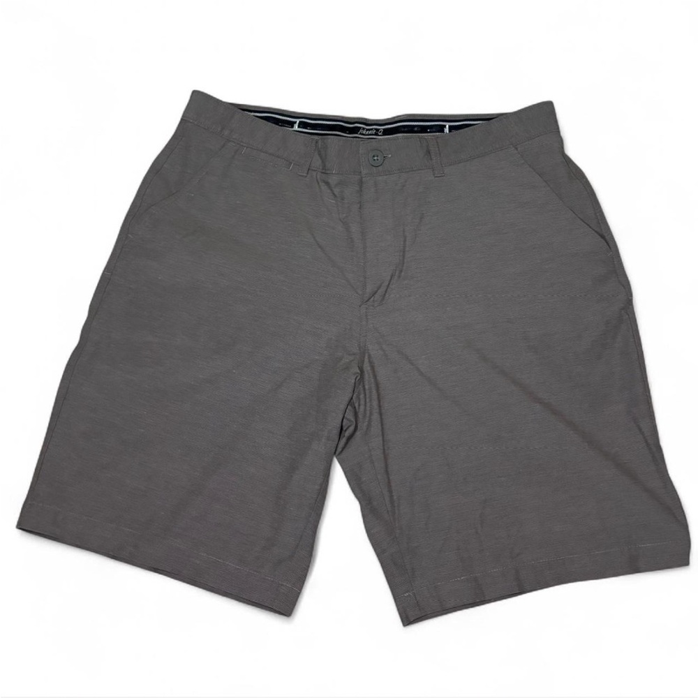 Johnnie-O Gray Solid Golf Performance Shorts